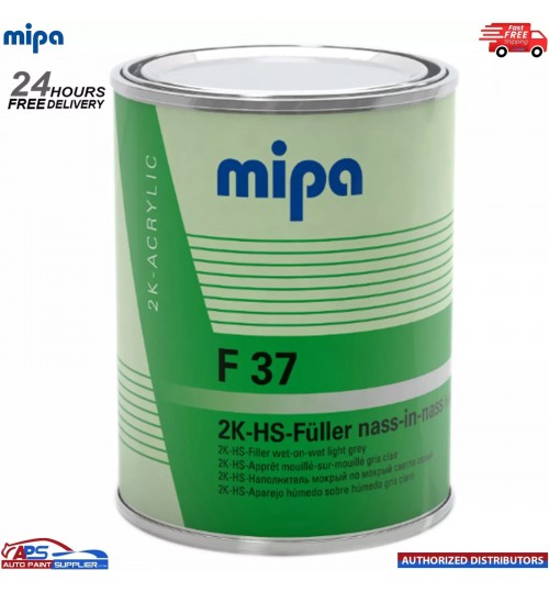 MIPA HS F37 2K Wet On Wet Filler Primer 1L – Light Grey Premium Quality Finish